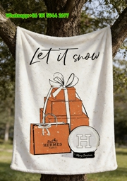 Hermès Let It Snow Flannel Fleece Throw Blanket IMG_5019